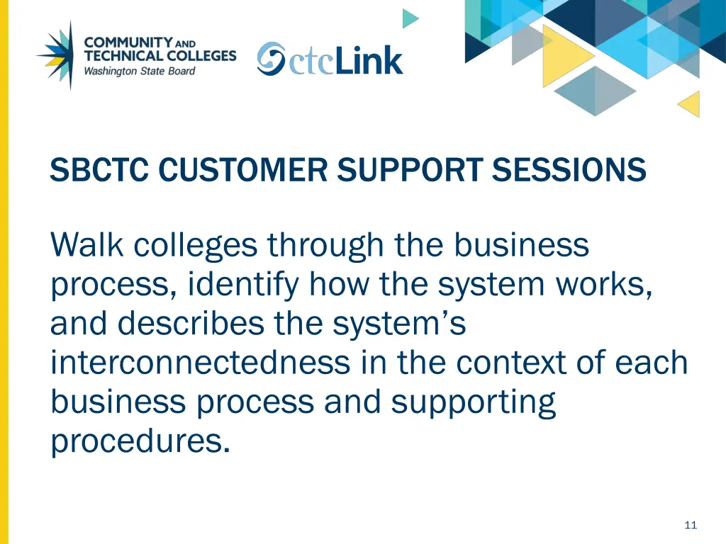 sbctc customer support sessions
