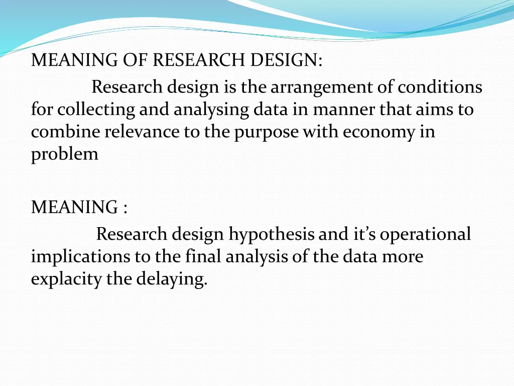 meaning of research design research design
