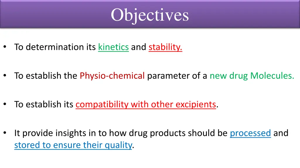 objectives