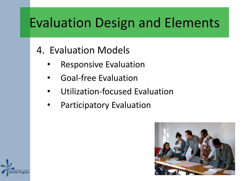 evaluation design and elements 2