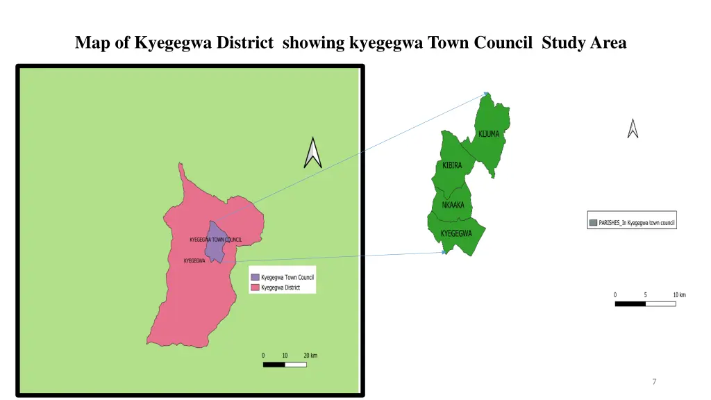 map of kyegegwa district showing kyegegwa town