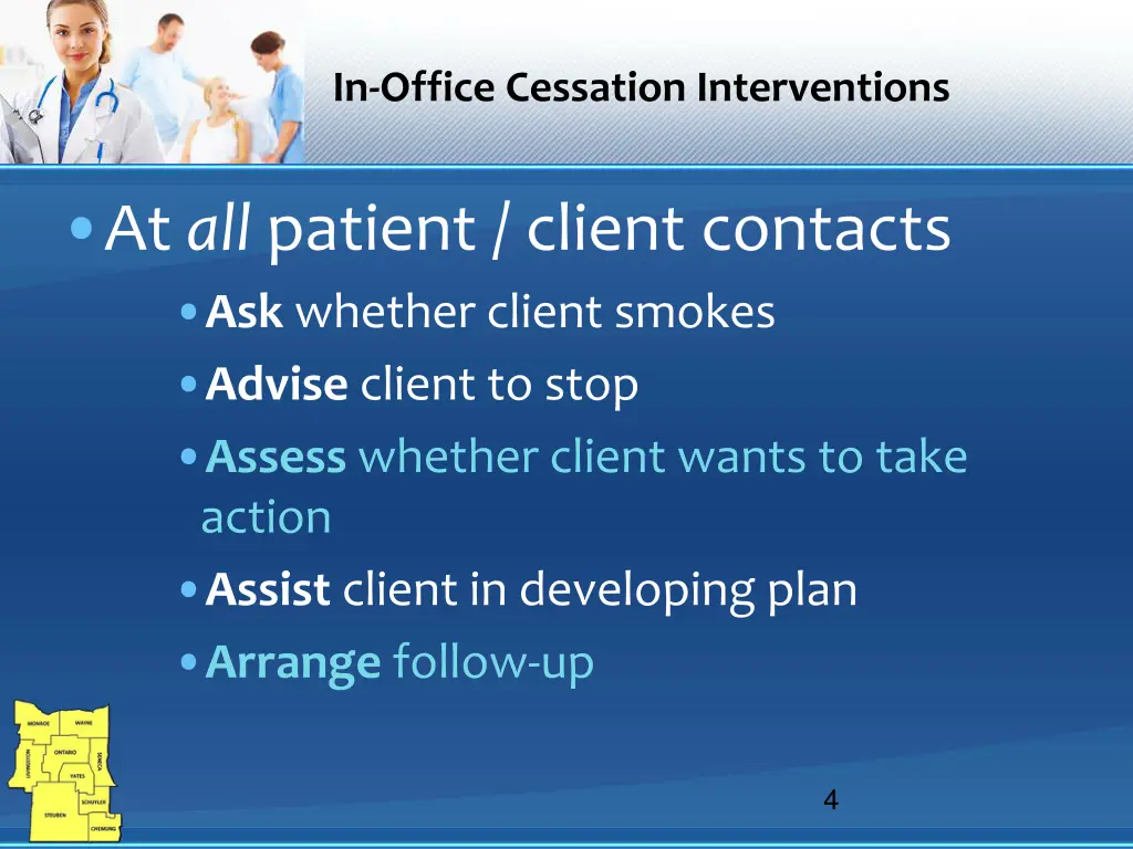 in office cessation interventions