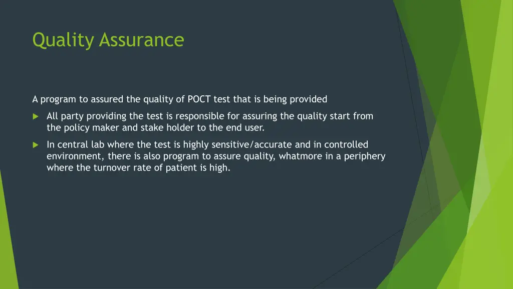 quality assurance