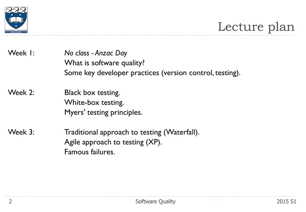 lecture plan