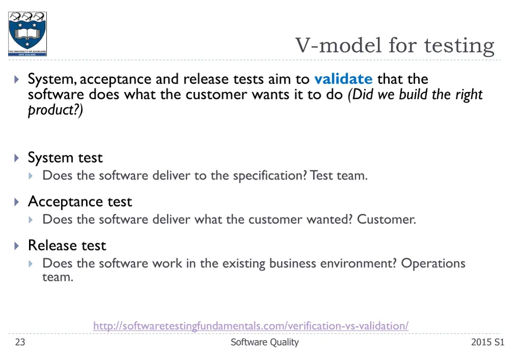 v model for testing 1