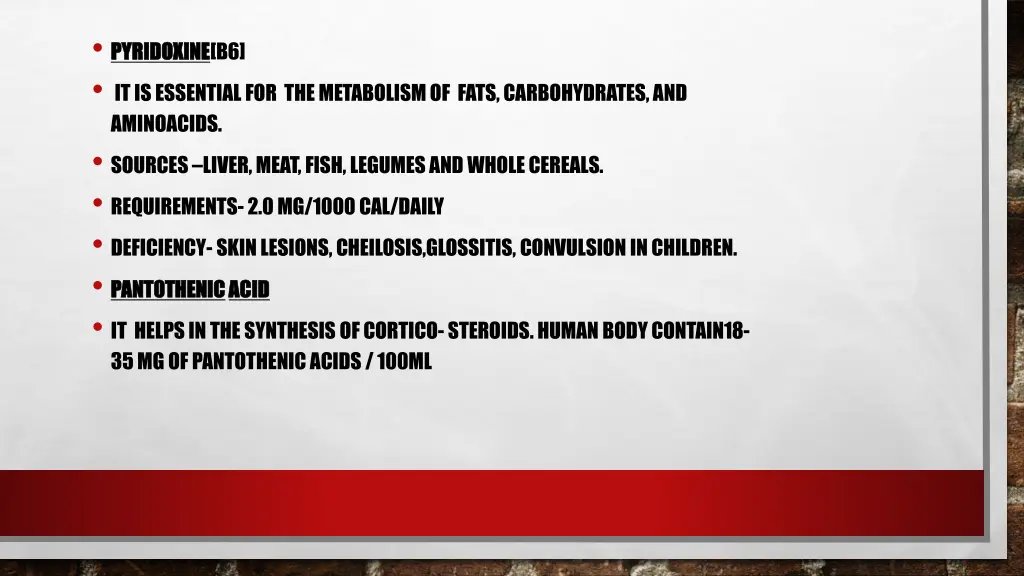 pyridoxine pyridoxine b6 it is essential