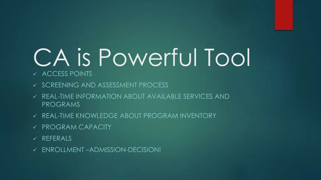 ca is powerful tool access points