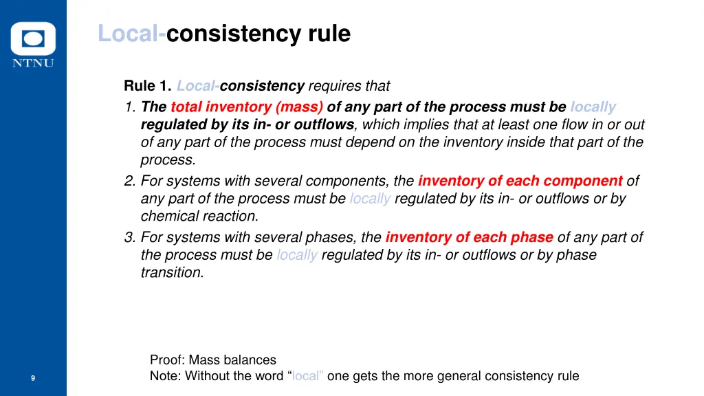 local consistency rule