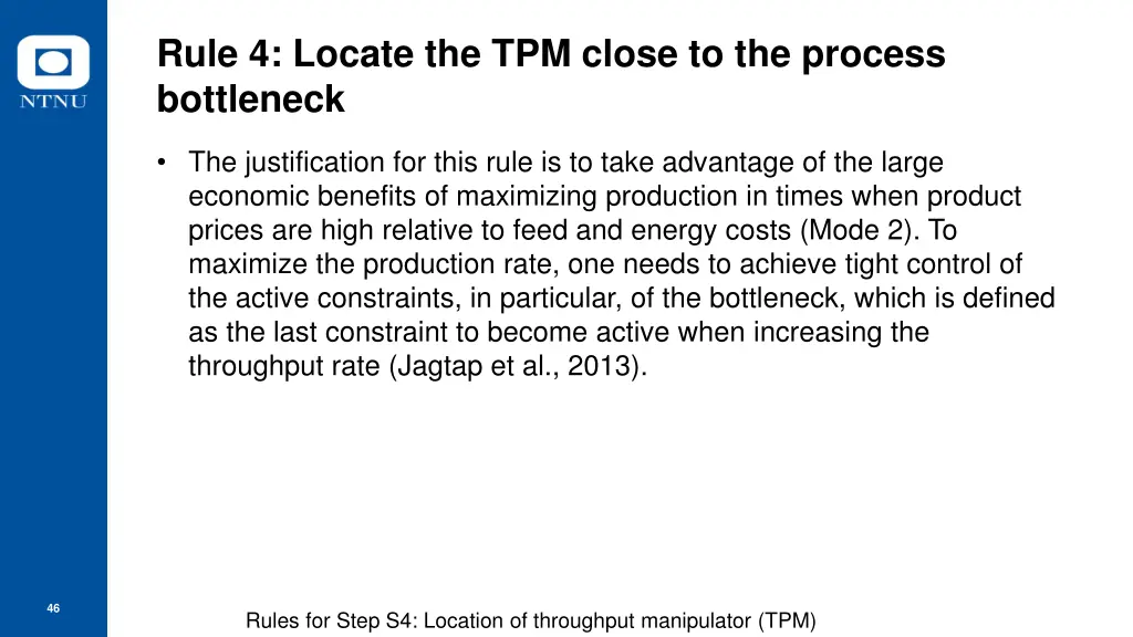 rule 4 locate the tpm close to the process