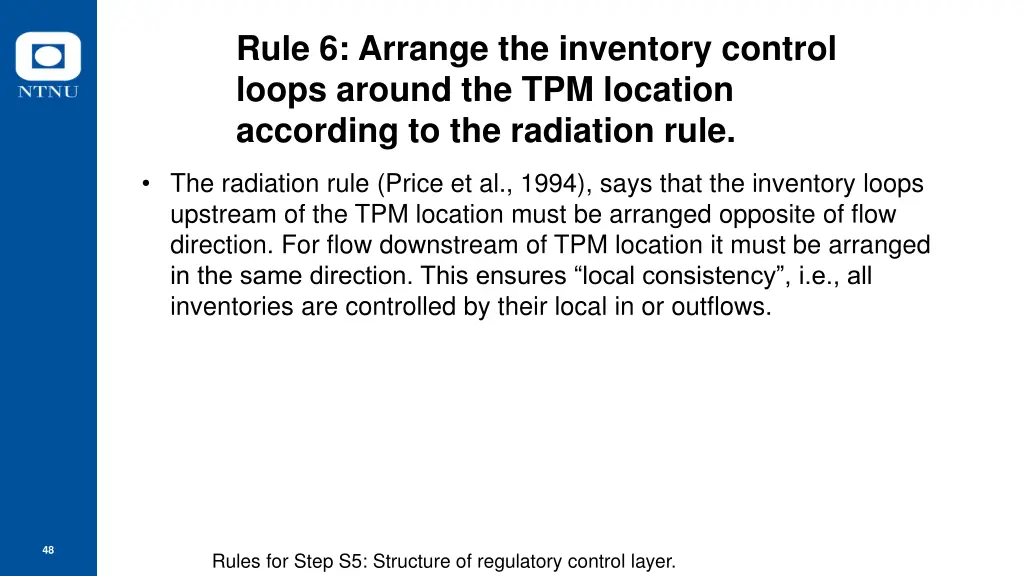 rule 6 arrange the inventory control loops around