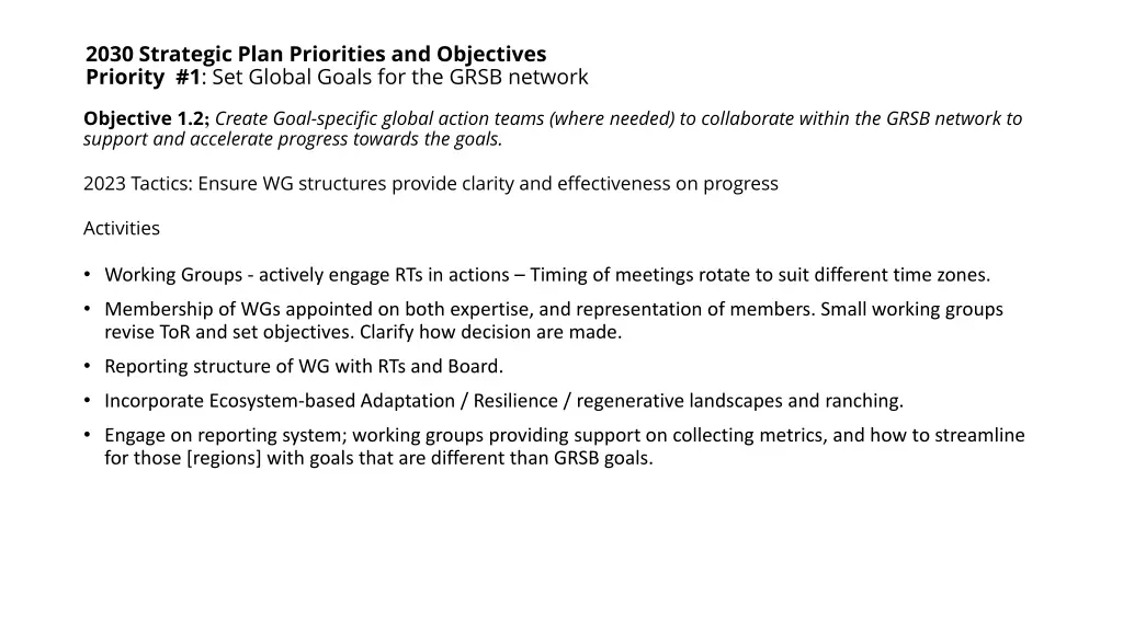 2030 strategic plan priorities and objectives 2