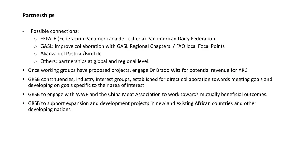partnerships