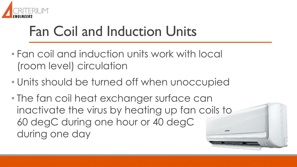 fan coil and induction units