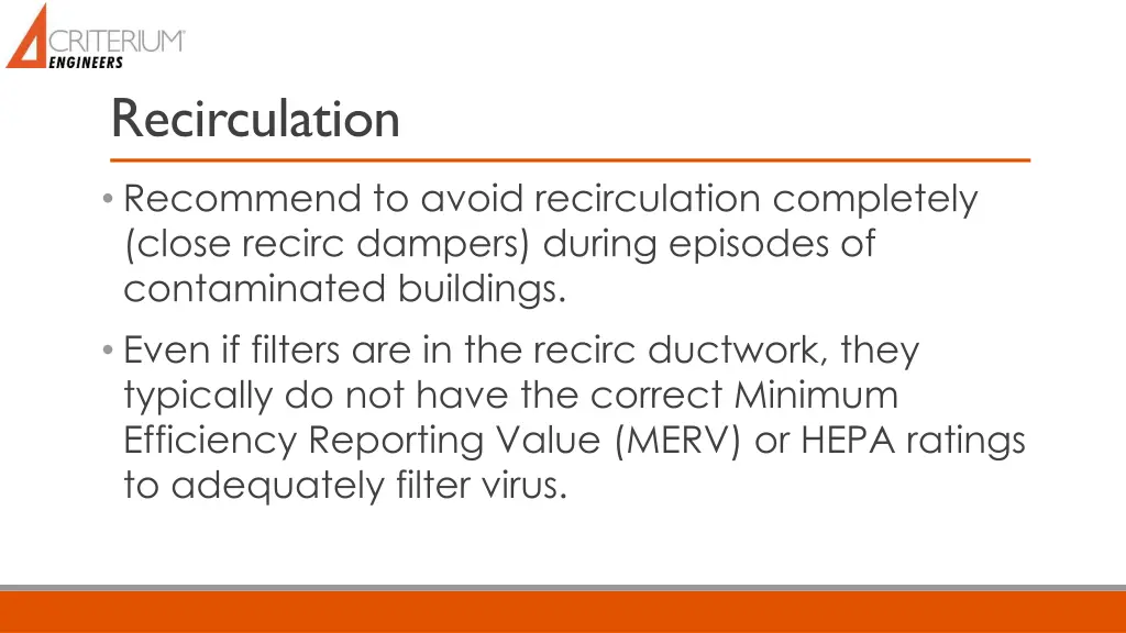 recirculation