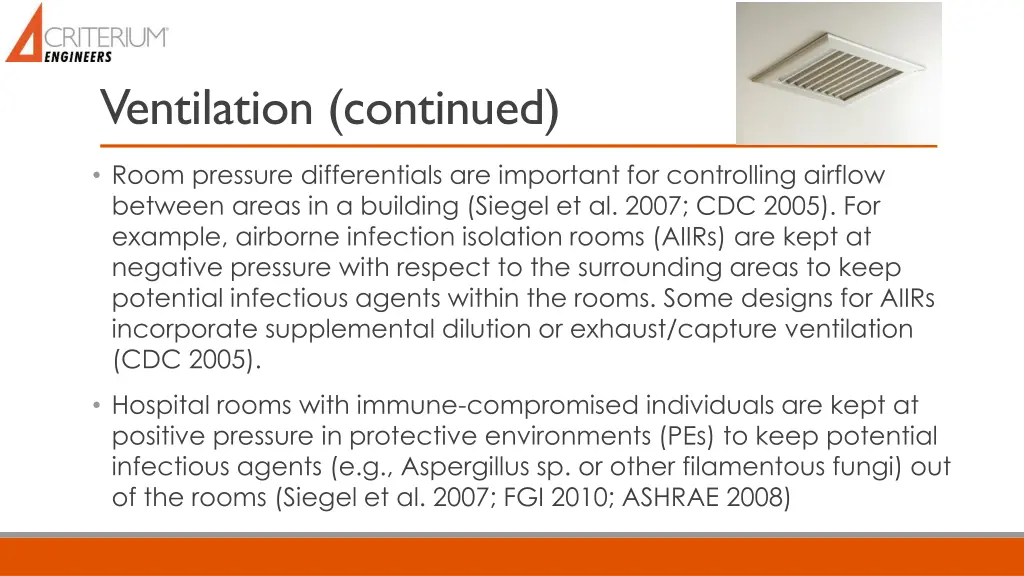 ventilation continued