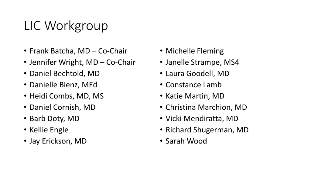 lic workgroup