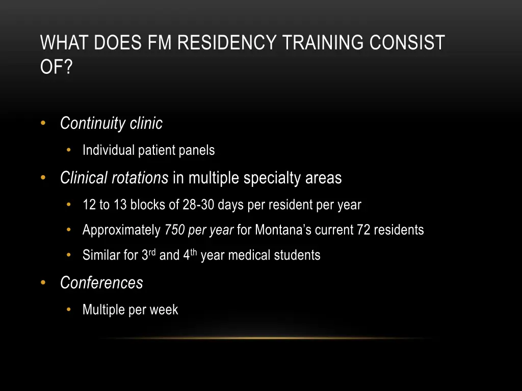 what does fm residency training consist of