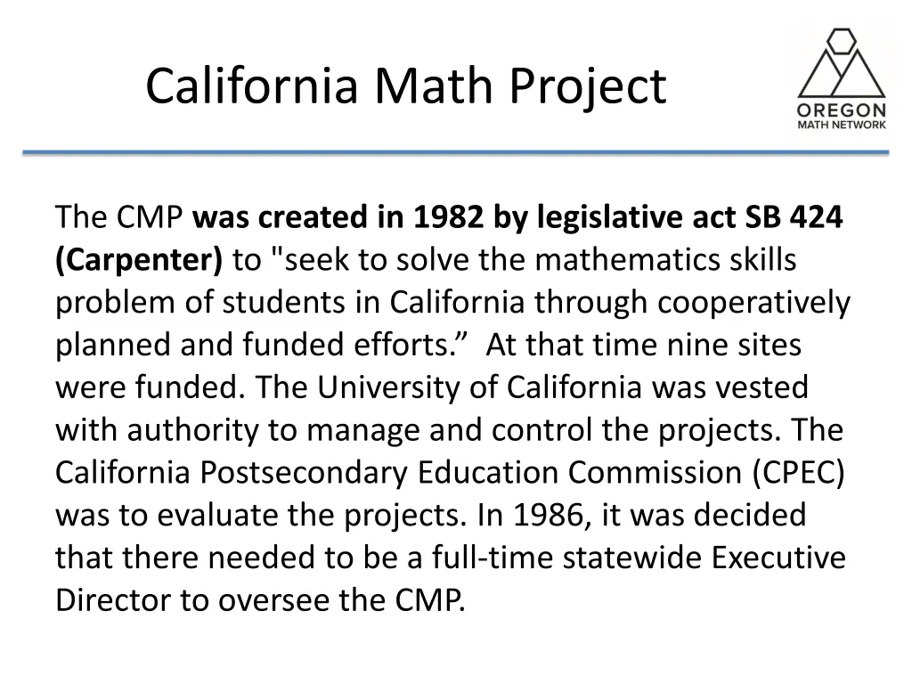 california math project