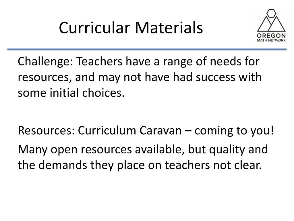 curricular materials