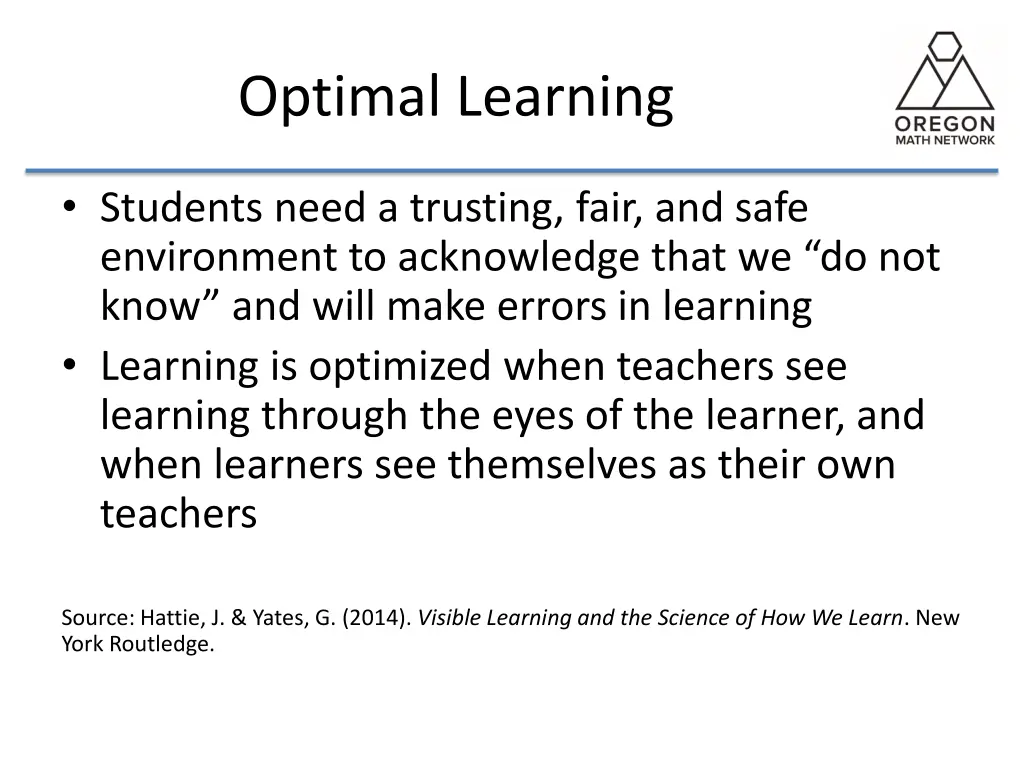 optimal learning