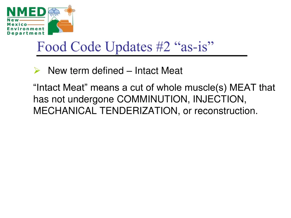 food code updates 2 as is