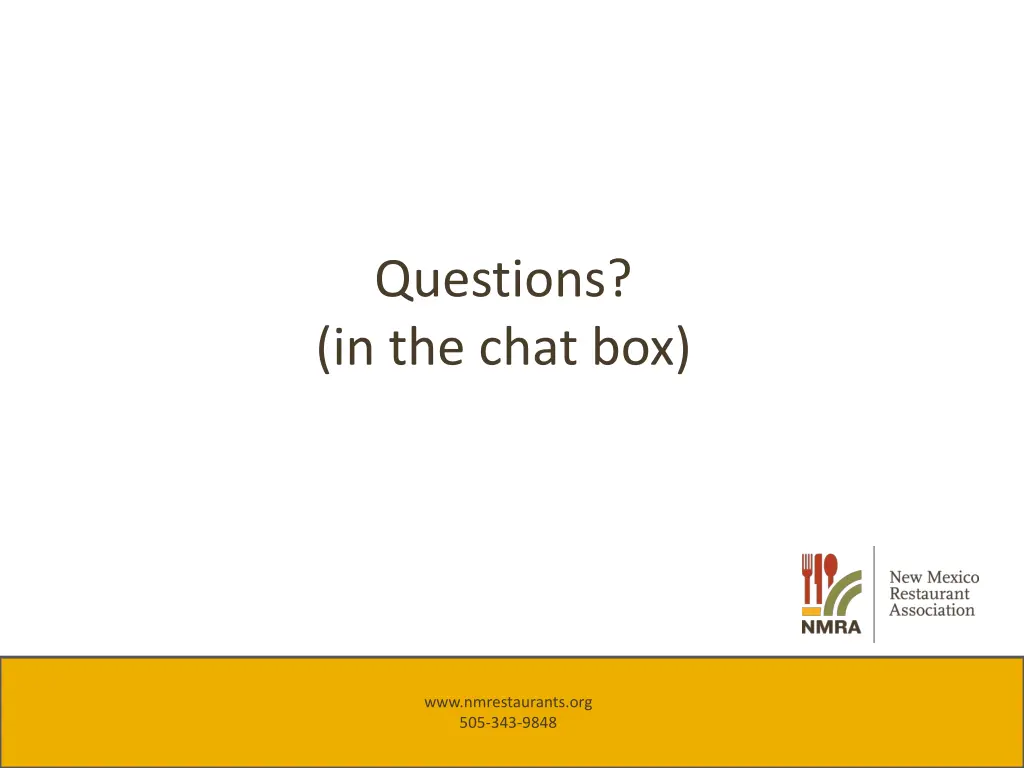 questions in the chat box