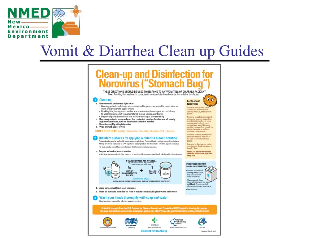vomit diarrhea clean up guides