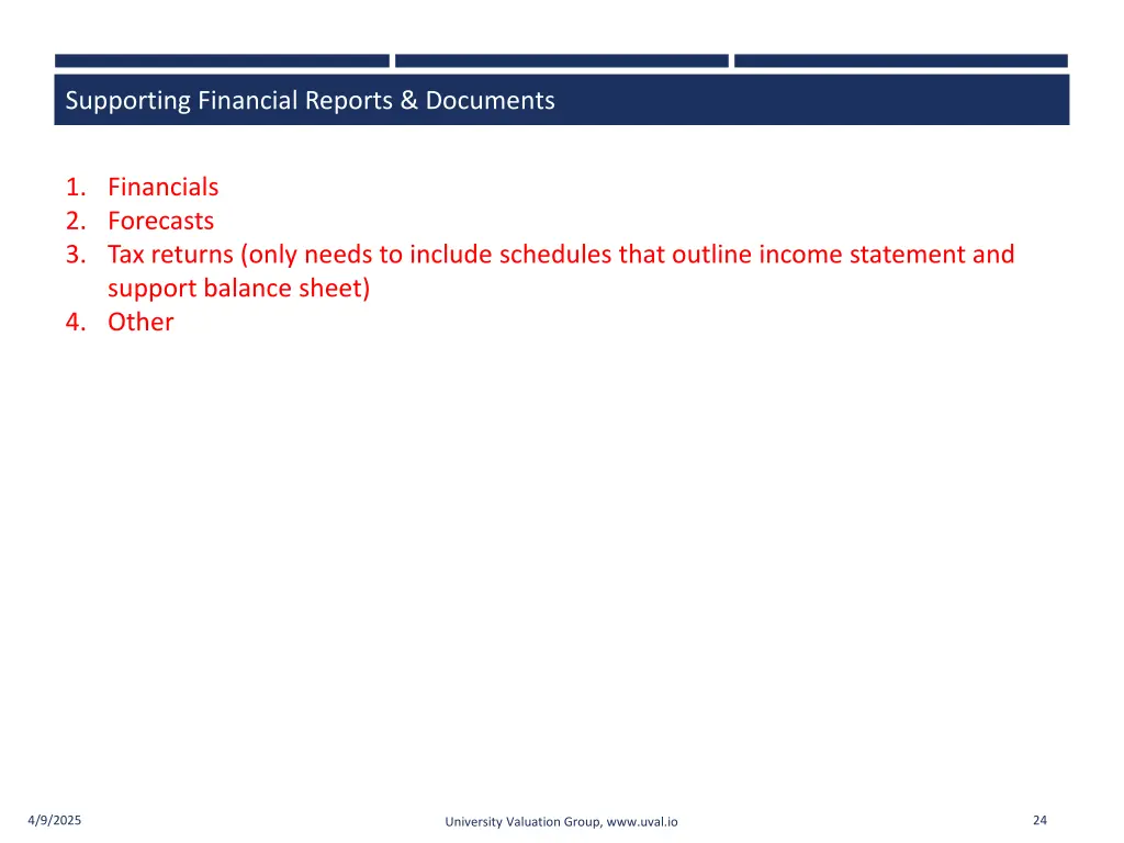 supporting financial reports documents