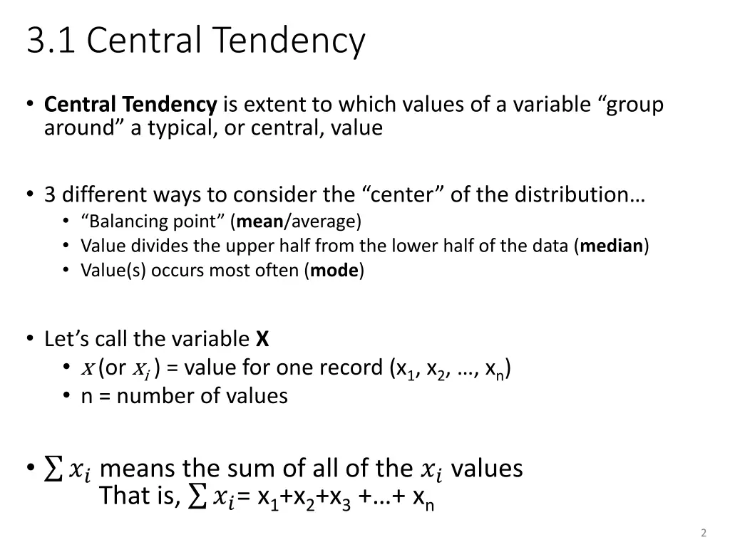 3 1 central tendency