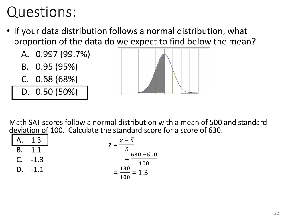 questions if your data distribution follows