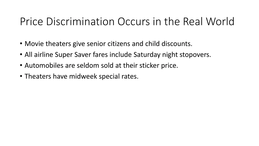 price discrimination occurs in the real world