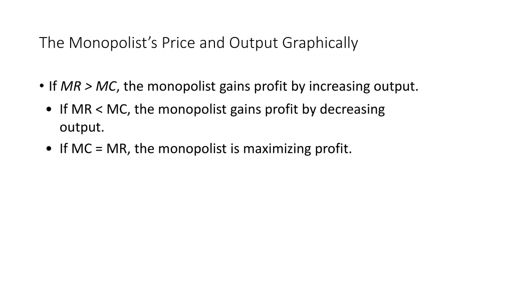 the monopolist s price and output graphically 2