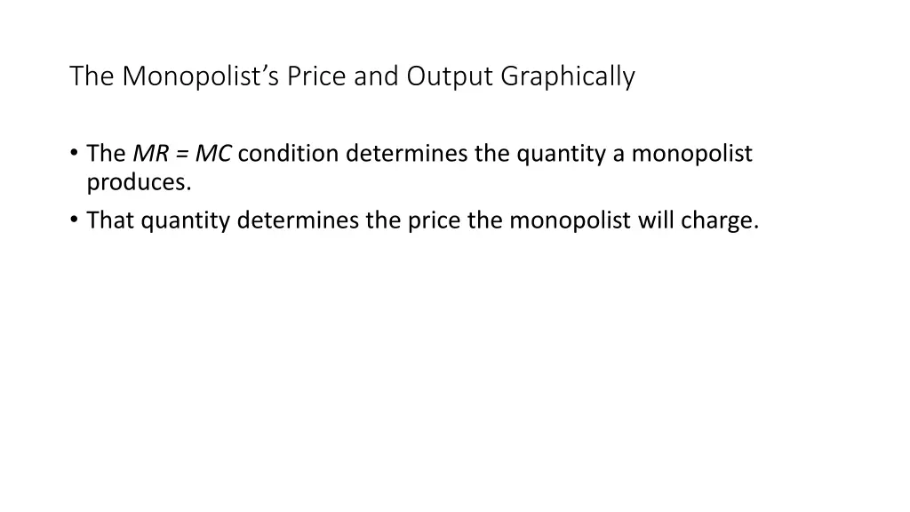 the monopolist s price and output graphically 3