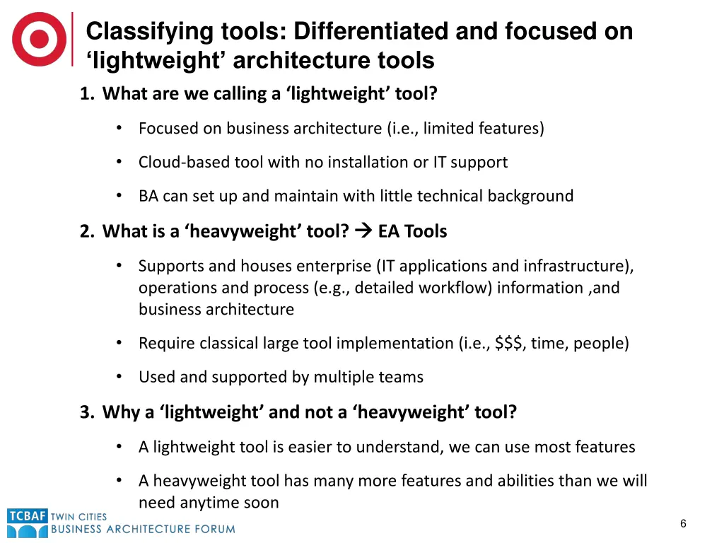 classifying tools differentiated and focused