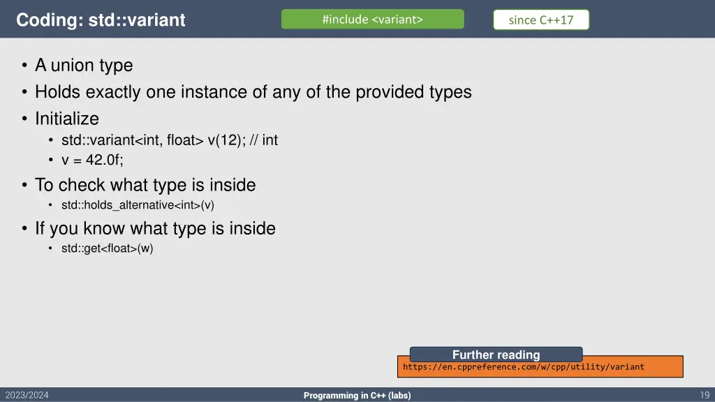 coding std variant