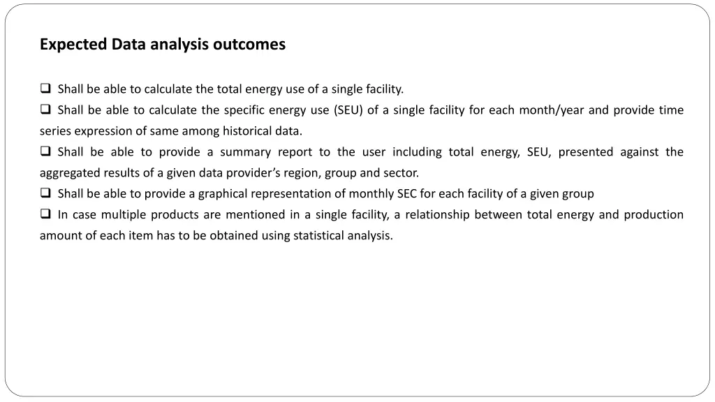 expected data analysis outcomes