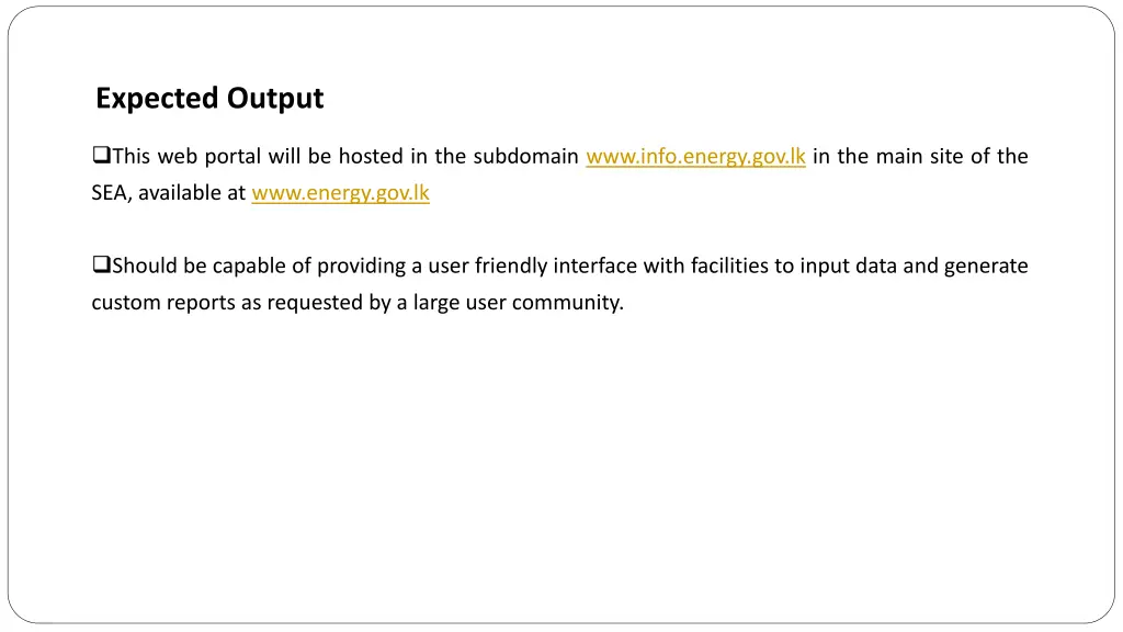 expected output