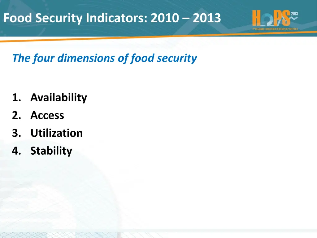 food security indicators 2010 2013 3