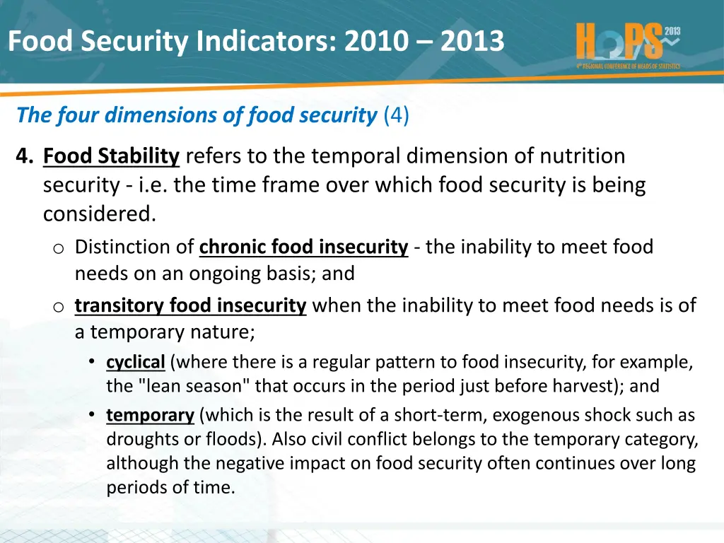 food security indicators 2010 2013 6