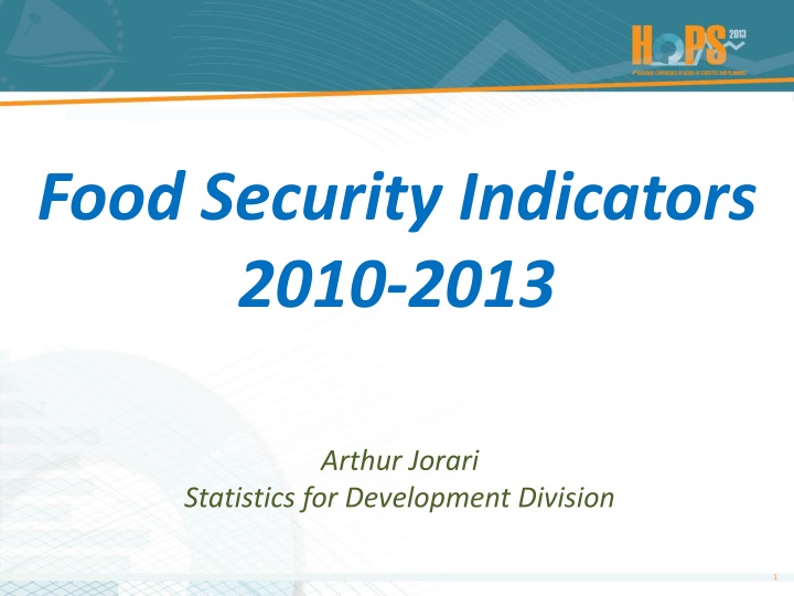 food security indicators 2010 2013