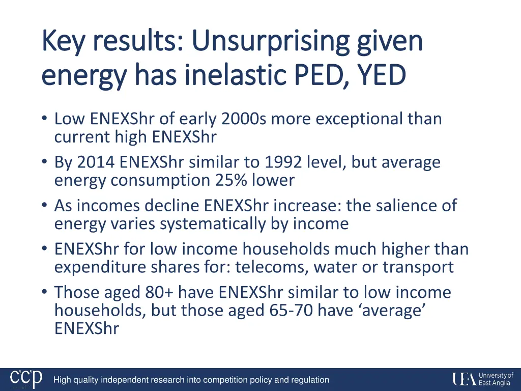 key results unsurprising given key results