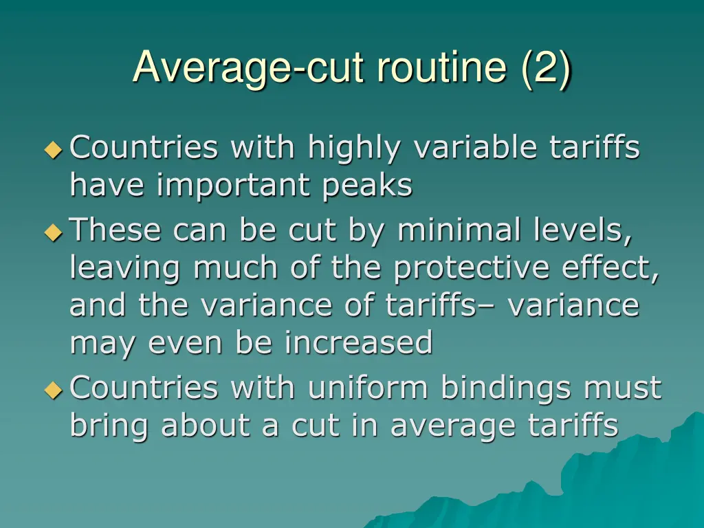 average cut routine 2