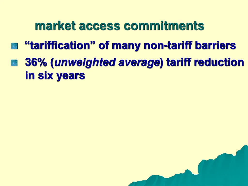 market access commitments