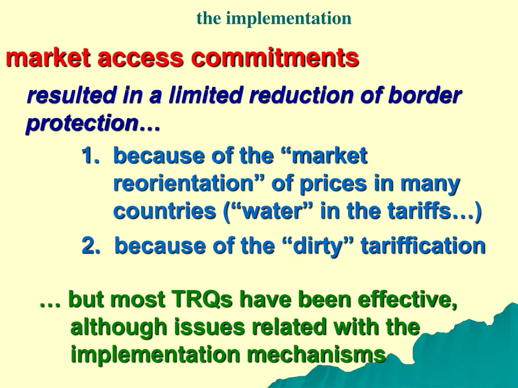 the implementation 1