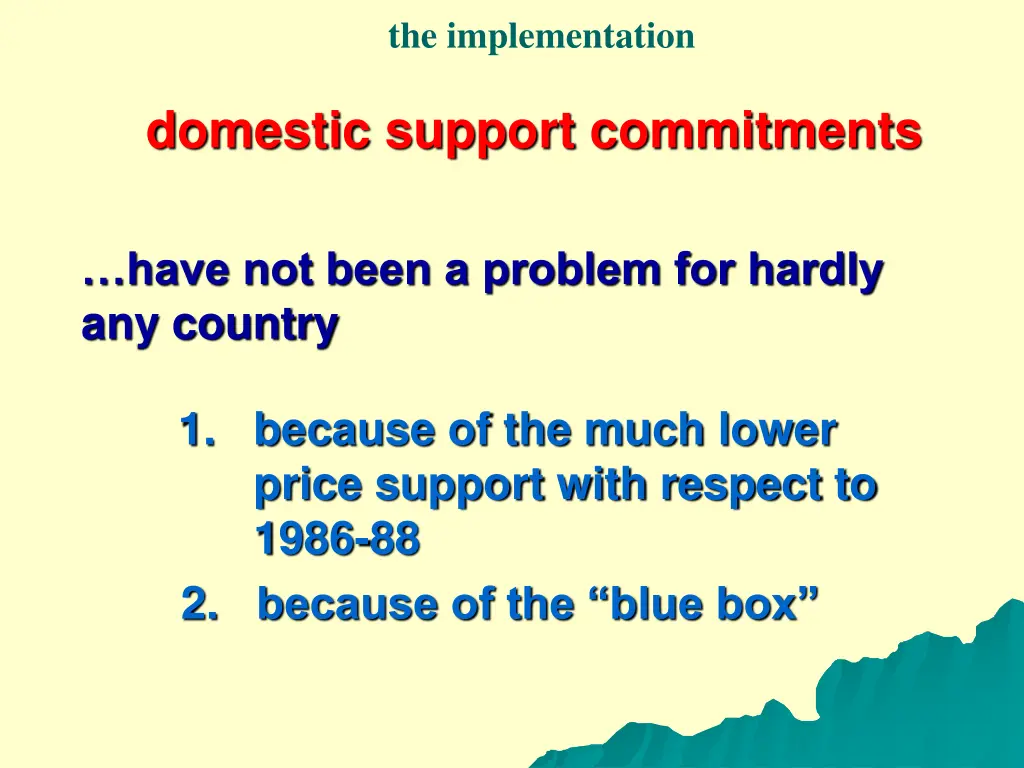 the implementation