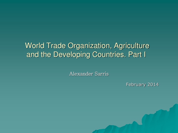 world trade organization agriculture