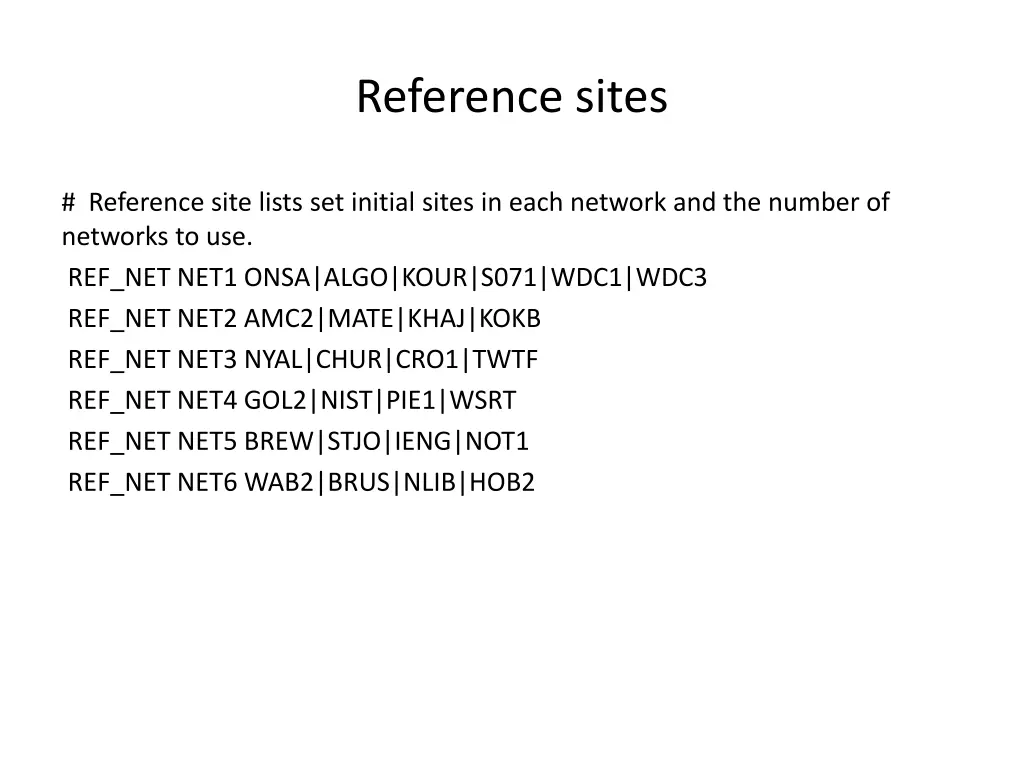 reference sites