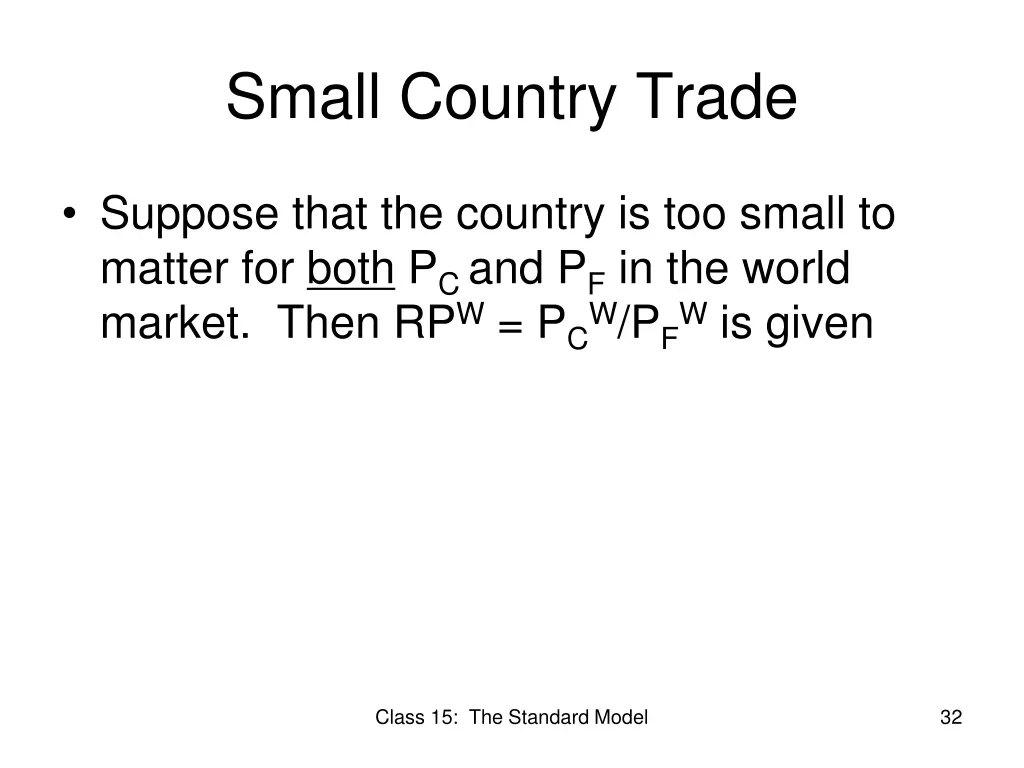 small country trade