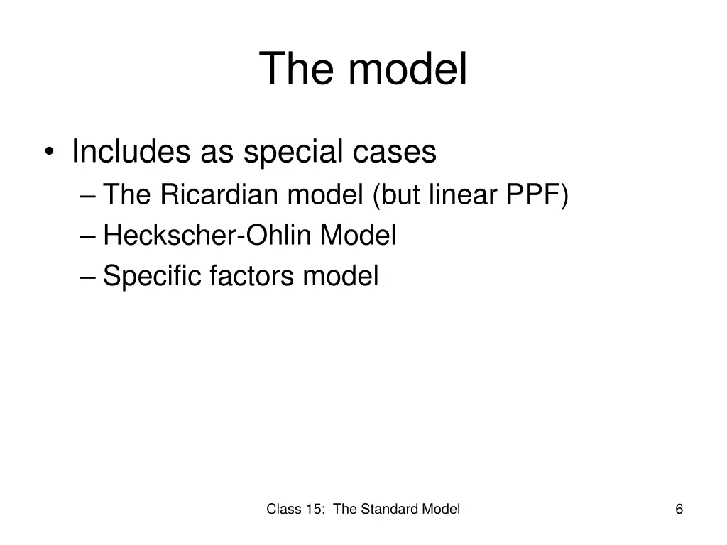 the model
