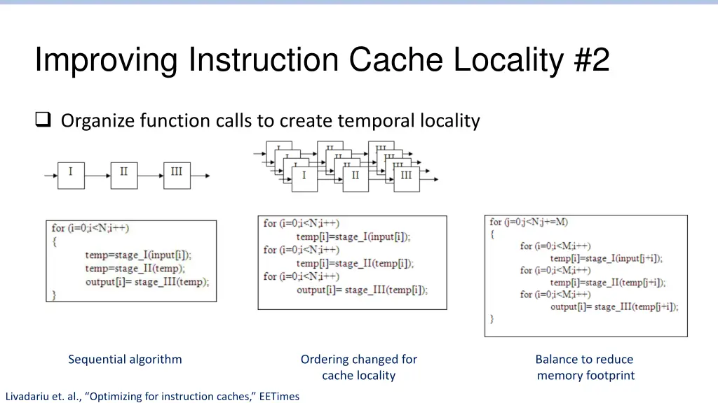 improving instruction cache locality 2